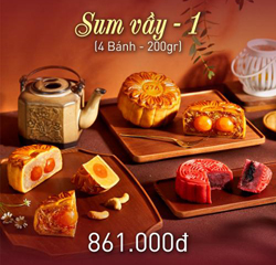 HỘP 4 BÁNH TRUNG THU GIVRAL SUM VẦY 1